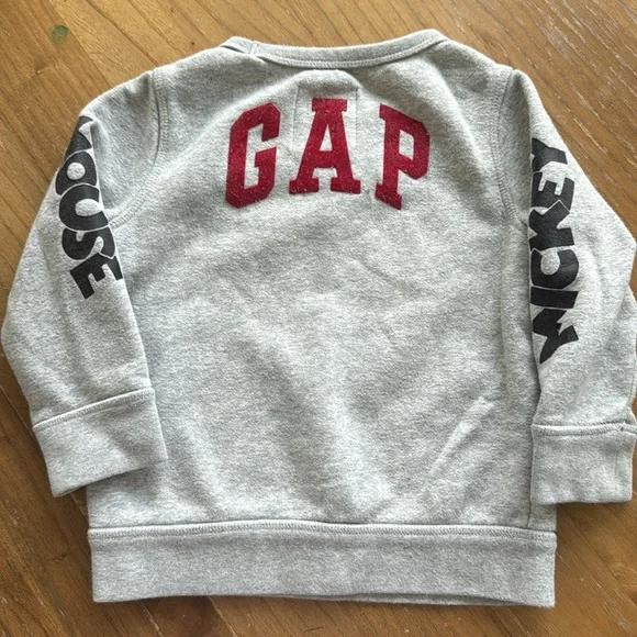 GAP Kids Gray Mickey Mouse sweatshirt boys size 3 - Picture 2 of 5